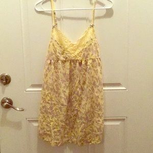 Victoria Secret Night Gown yellow lace